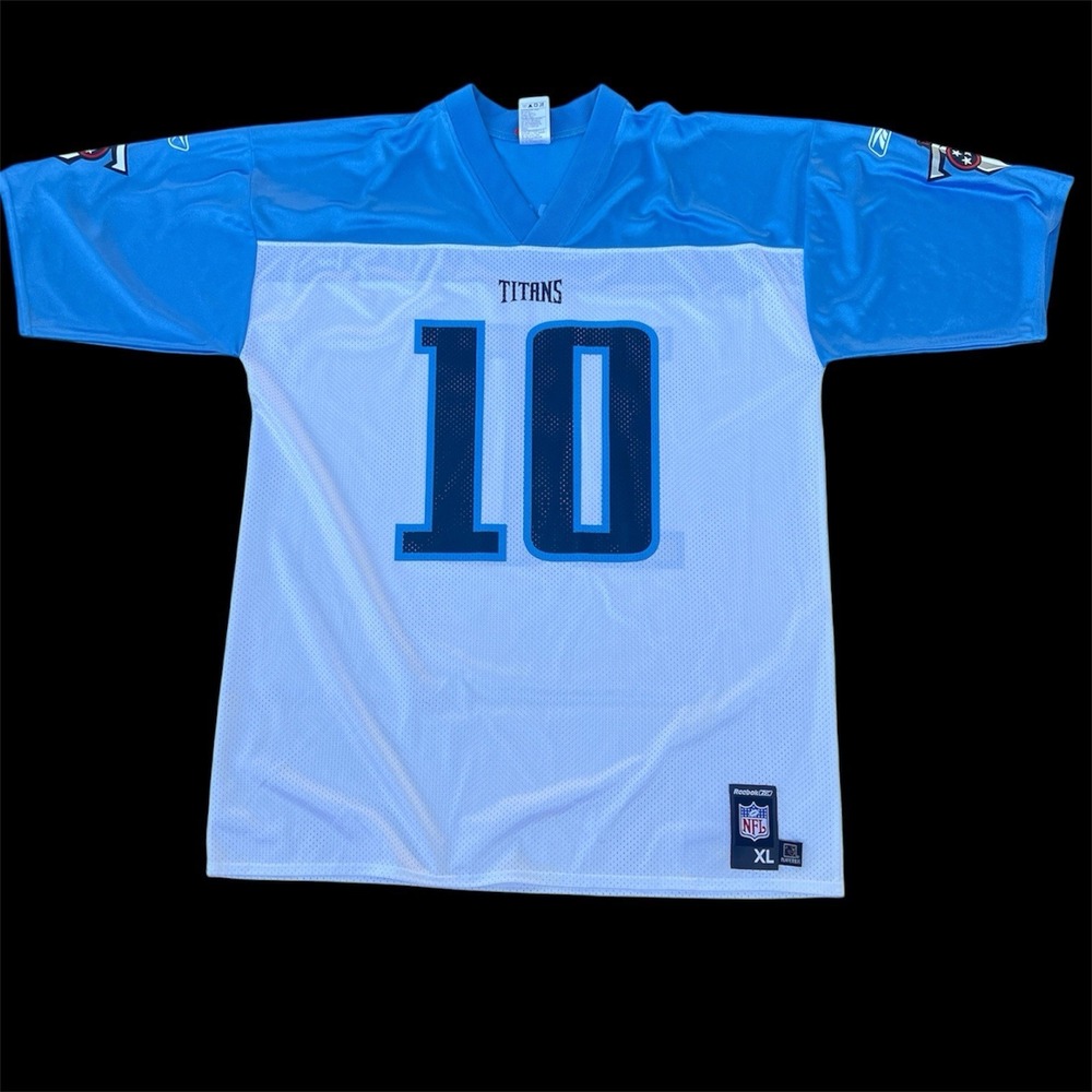 Reebok NFL Vince Young Tennessee Titans White Football Jersey Men's Size XL